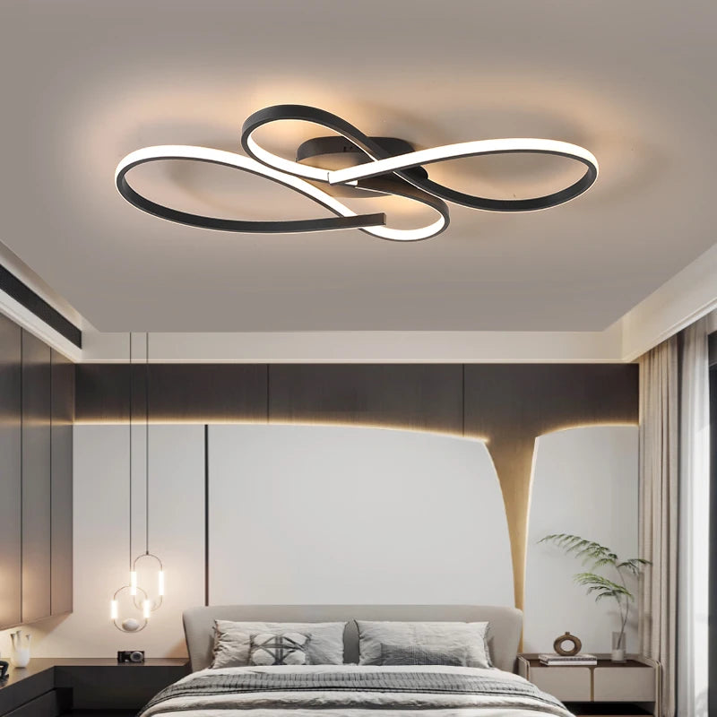 Ceiling Modern chandelier Lights for Living room Bedroom Studyroom Black led Ceiling Lamp for room chandelier Light Fixtures