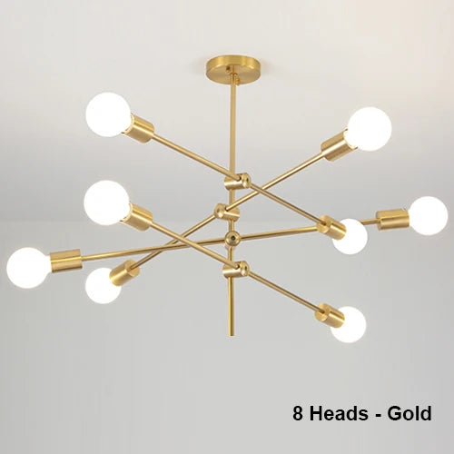 Nordic LED Simple Modern Magic Beans Creative Chandelier Living Room Dining Room Bedroom Line Chandelier E27 Base Lamp Lighting