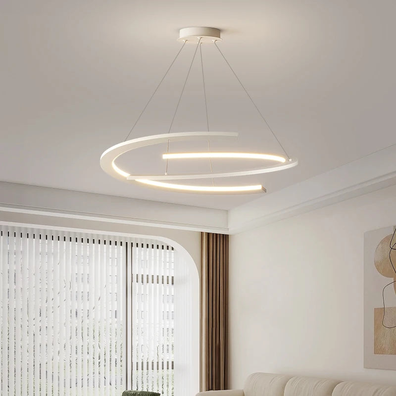 Modern LED Ceiling Chandelier White/Black Home Lighting Living Room Bedroom Dining Room Room Decoration Indoor Lighting Lamp