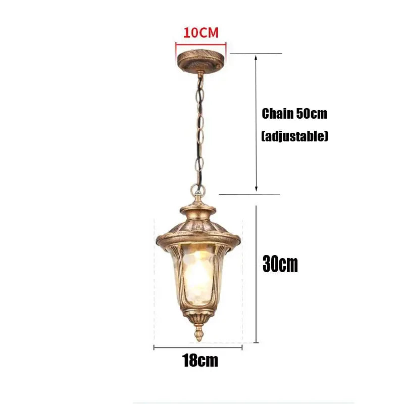 European-Style E27 Chandelier Waterproof Outdoor Courtyard / Grape Rack / Gazebo Light Balcony / Aisle / Corridor Pendent Light