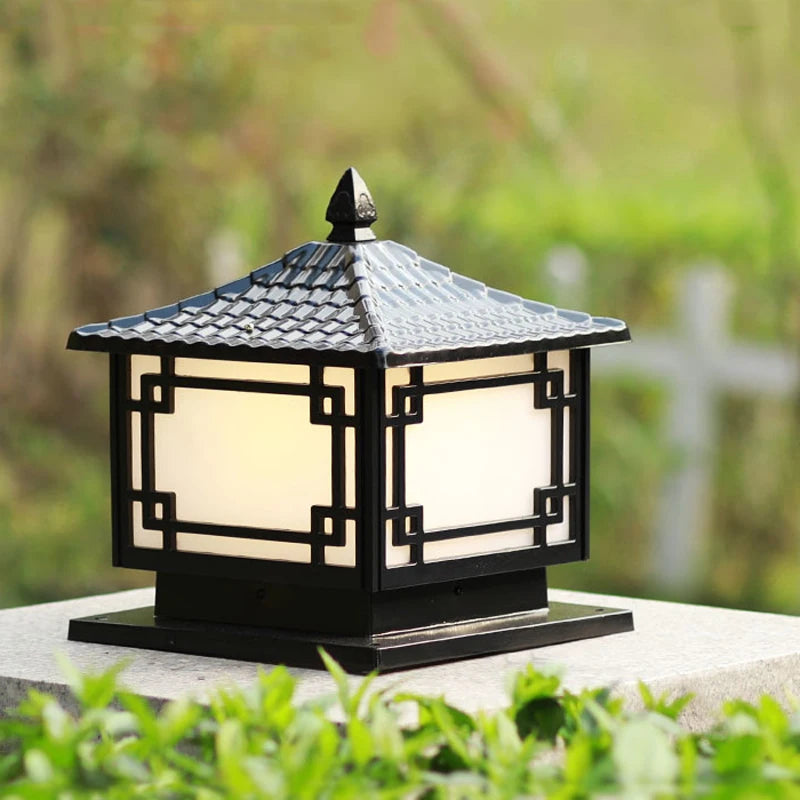 Pillar Lamp Outdoor Waterproof Fence Garden Lamp New Chinese-style Villa Gate Garden Pillar Lamp