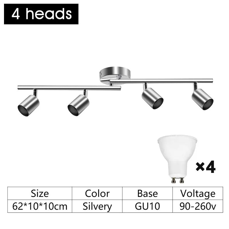 Led Ceiling Lights GU10 LED Bulb Multi Angle Adjustable Ceiling Lamp For Bedroom Living Room Bar And Store Decoration Lighting