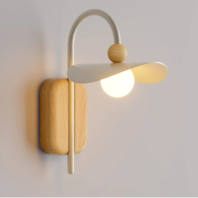 Art Wood Wall Light Nordic Wall Sconce Lamp Living Room Wall Lamps for Study Office Flat Restaurant Indoor Fixture LED G9