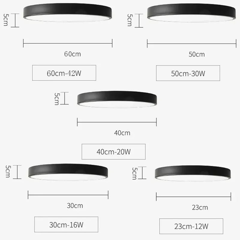 LED Ceiling Light Minimalist Multicolor Ultra-thin Round Lamp Nodic For Living Room Bedroom Study Aisle Balcony Lighting Fixture