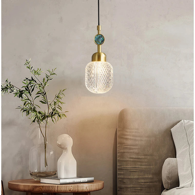 Fumi  Modern Pendant Light Hanging Adjustable Gold Pendant Lighting for Kitchen Island  bedside living room with Unique Acrylic