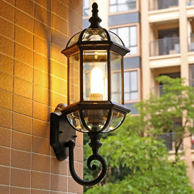 Retro Outdoor Wall Light Villa Garden Porch Wall Waterproof Lighting Courtyard Outside Facade Wall Lighting Porch Garden