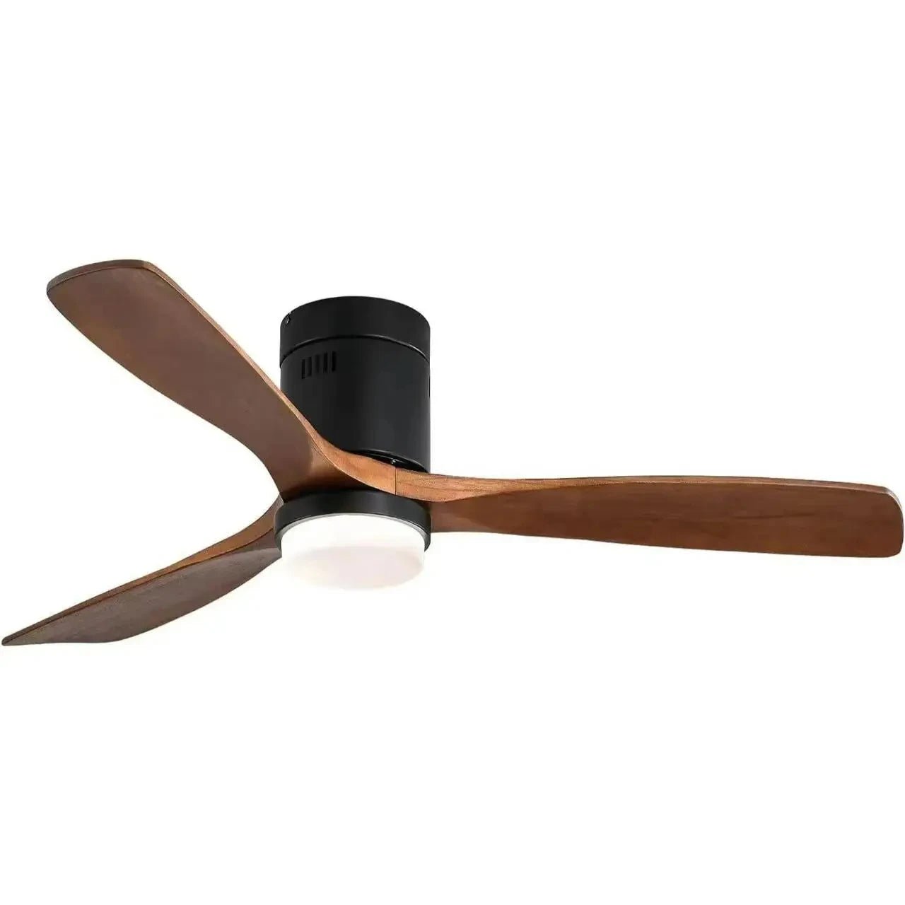 Ceiling Fan with Light Low Profile Ceiling Fan with Remote Control 52'' indoor DC Ceiling Fan 3 Walnut Wood Blades Noiseless