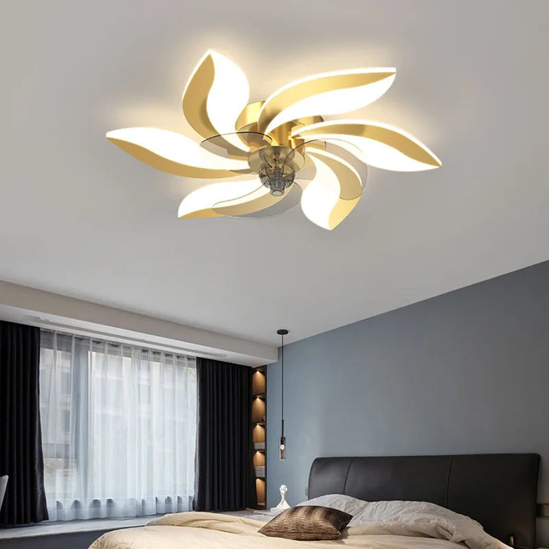 Ceiling Fans with Light Remote Control Indoor Lighting Living Room Bedroom Ceiling Lights Home Decor Fan Lamp LED Ventilator