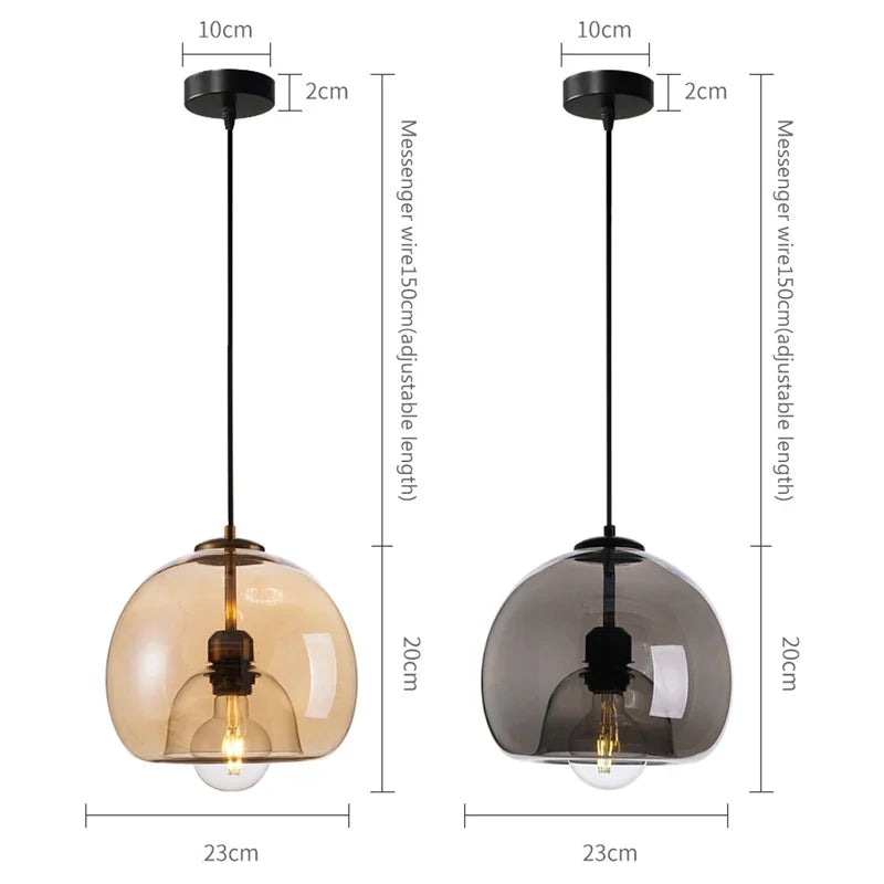 Industr Glass Pendant Light Luxury Hanging Lamp Nordic LED Fixtures Bedroom Kitchen Island Lights Modern Suspension Luminaire