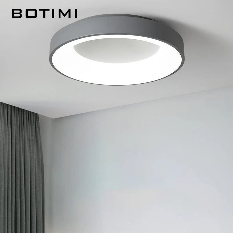 30CM Round Metal Ceiling Lights For Corridor Modern Surface Mounted Bedroom Lighting Gray/Black/White/Golden Ceiling Lamp