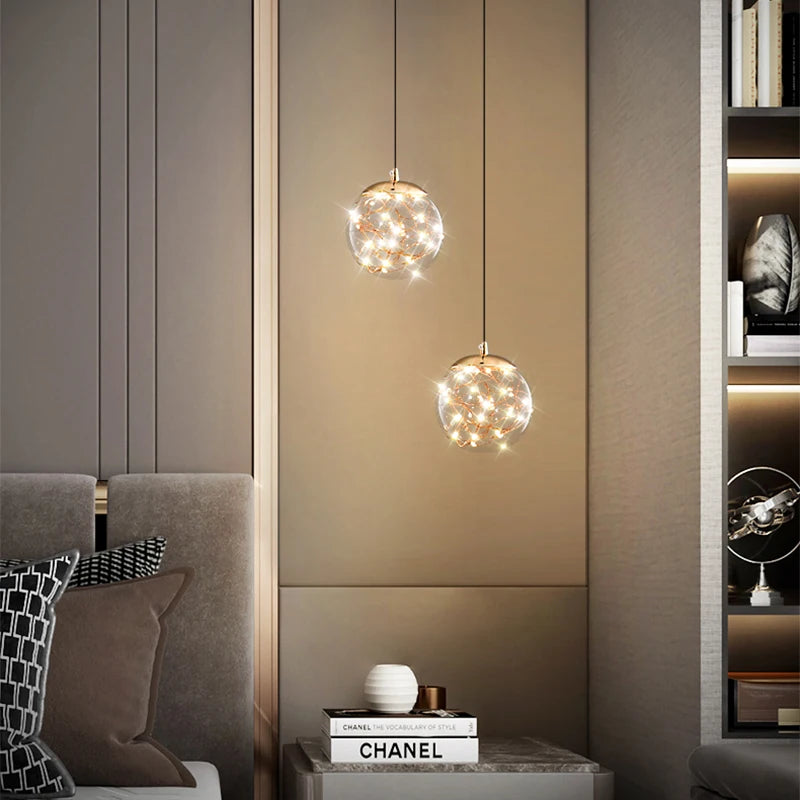 LED Nordic Pendant Lights Hanging Lamp Indoor Lighting Home Decor Dining Tables Bedroom Living Room Study Aisle Bedside Light