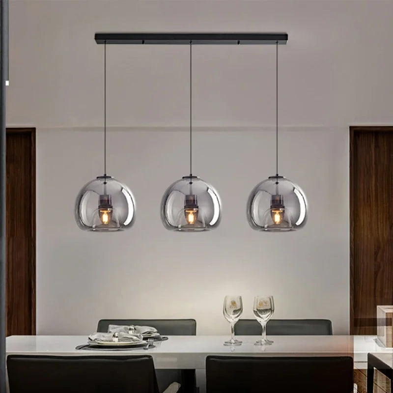 Modern Glass Pendant Lamp Loft Illumination Nordic Light Fixtures For Living Dining Room Bedside Kitchen Island Chandelier