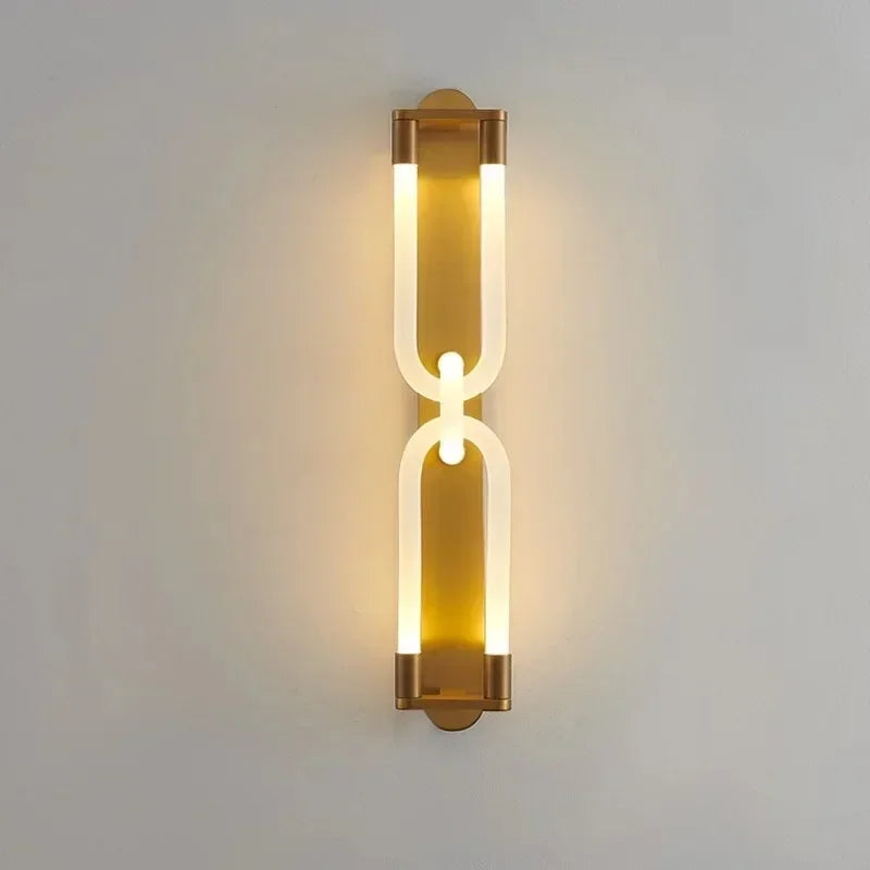 Modern LED Wall Lamp Light Luxury Acrylic Double Head Wall Lamp Living Room Bedroom Corridor Hotel Bedside Decorative Light