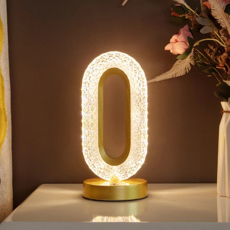 Nordic LED Table Lamp Stepless Dimming USB Charging Touch Switch Home Decoration Bedroom Bedside Living Room Acrylic Desk Lamp