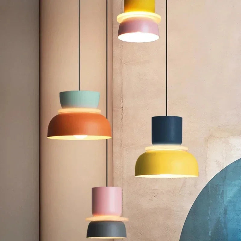 New Modern Pendant Lamp Led Nordic Hanging Suspension Bedside Living Bedroom Study Bar Dining Room Lighting Macaron Decor Lights