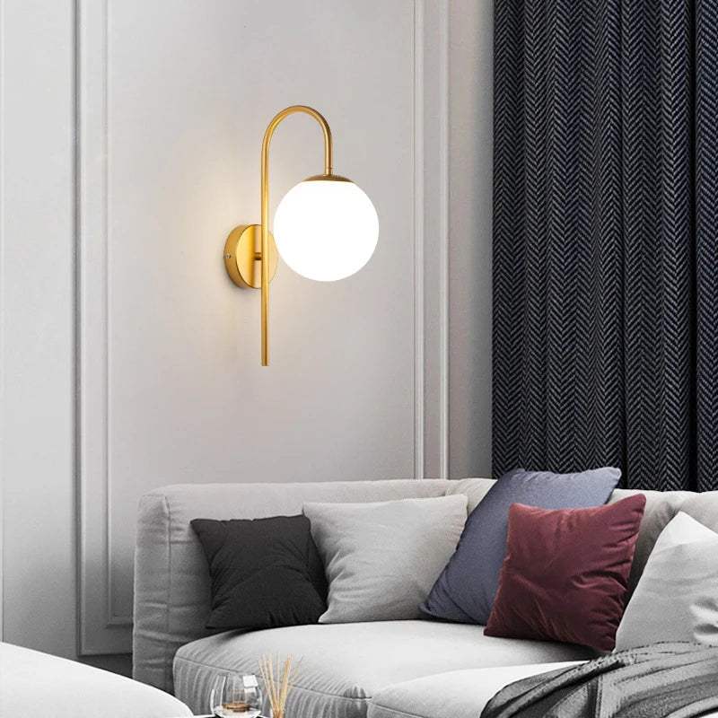 Living Room Wall Lamp Nordic Minimalist Modern Bedroom Room Bedside Personalized Creative Corridor Porch Lighting Fixtures