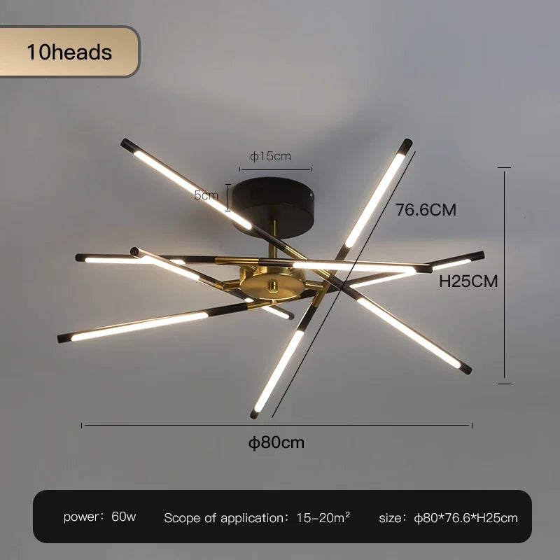 Nordic Hanging Chandelier For Living Room Dining Room Bedroom Kitchen Golden Room Decoration Loft LED Ceiling Light Home Lamps