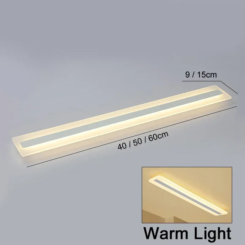 LED Acrylic Long Bar Ceiling Light UltraThin Rectangle Lamp 40 60cm Living Room Bedroom Creative Hallway Luminaire Home Decor