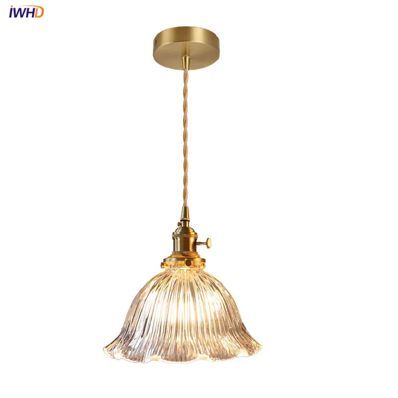 Modern Simple Hanging Lights Hallway Cafe Dining Room Adjustable Bedside Lamp Clear Glass Living Room Pendant Light Fixture