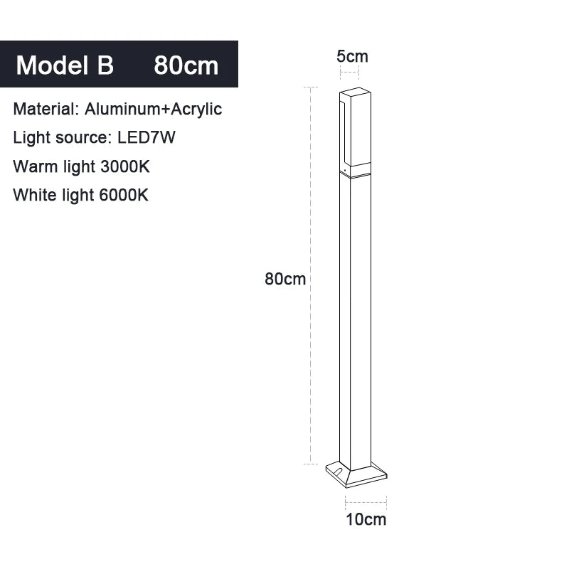 LED Lawn Lamp Landscape Lights For Garden Decoration IP65 Waterproof AC85-265V Garden Lights Outdoor Lighting For country house