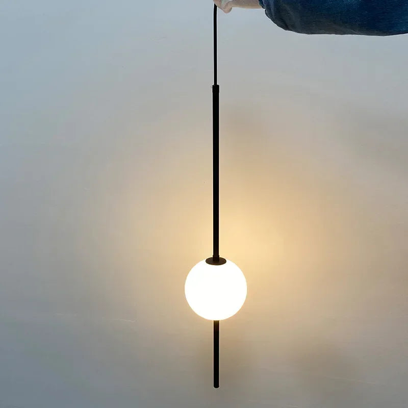 Nordic Simple Glass Ball Pendant Lights Dining Room Bedroom Decor Hanging Lamp Restaurant Bar Suspension Chandeliers Lighting