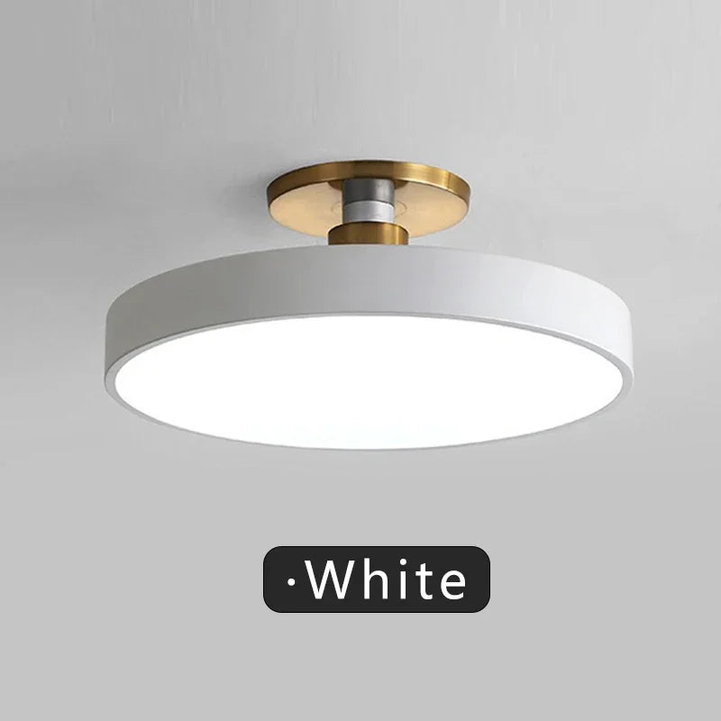 Modern Macaron LED Ceiling Light Simple Circular Dimmable Pendant Light Living Room Bedroom Study Nordic Decorative Lighting