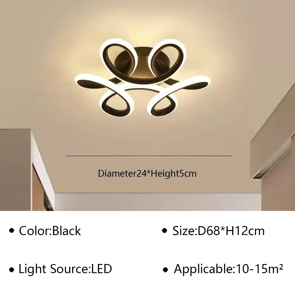 Modern LED Ceiling Lamp Chandelier for Living Dining Room Bedroom Corridor Aisle Balcony Home Decoration Lighting Fixture Lustre