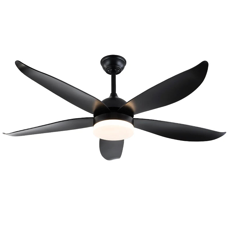 Modern Simple Remote Control Wood Grain Low Floor DC Motor Ceiling Fans With Ceiling Fan With Light Home Fan 220V Home Decor