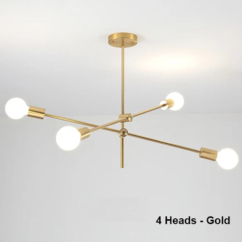 Nordic LED Simple Modern Magic Beans Creative Chandelier Living Room Dining Room Bedroom Line Chandelier E27 Base Lamp Lighting