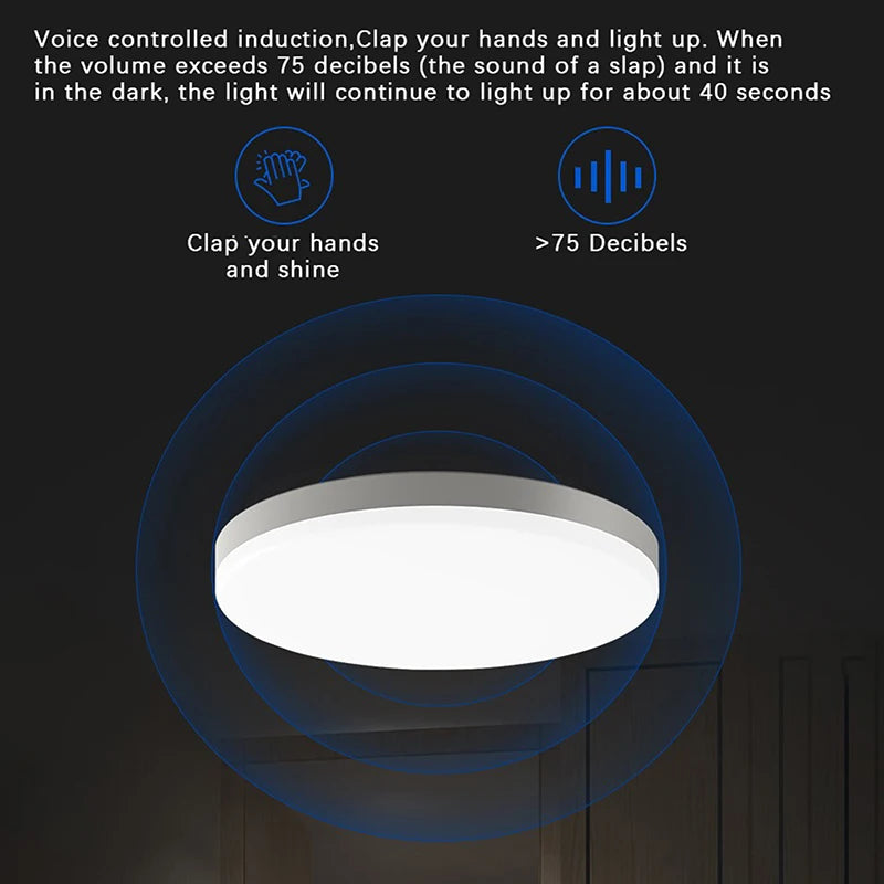 Motion Sensor Light Ceiling Lamps Modern Home Indoor Aisle LED Hanging Induction Lighting Living Room Ceil Luminaire Lamp Smart