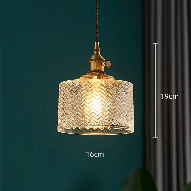 Green Glass LED Pendant Lights Fixtures For Home Indoor Lighting Bedroom Living Room Bar Coffee Hanging Lamp Luminaria