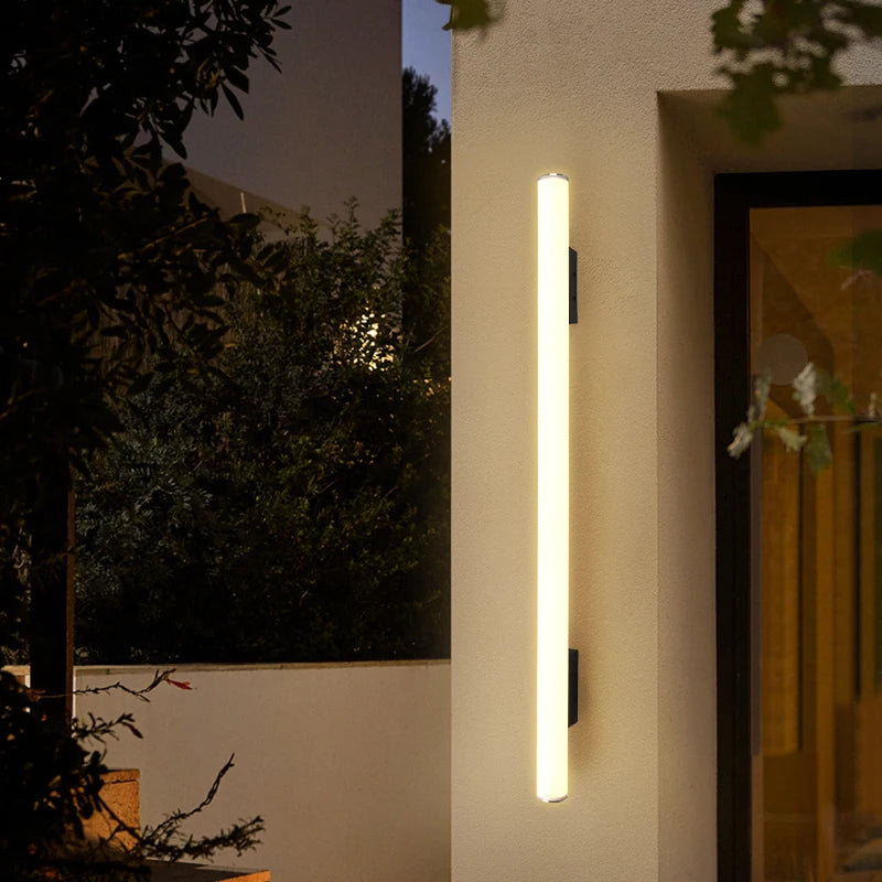 Modern Nordic style outdoor high brightness IP65 villa door pillars, walls, gardens, waterproof wall lights, LED light sources