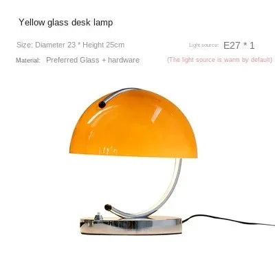 Nordic orange glass table light Bauhaus table lamp for Bedroom living room Study hotel Minimalist Designer desk lamp