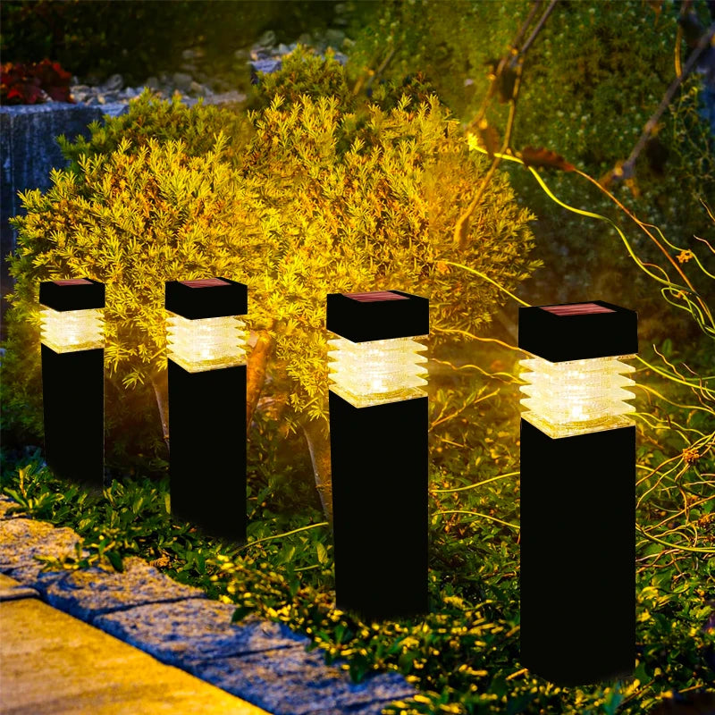 Solar LED Pathway Lights Outdoor Waterproof Garden Decor Lamp For Patio Lawn Balcony Walkway Solar Lantern