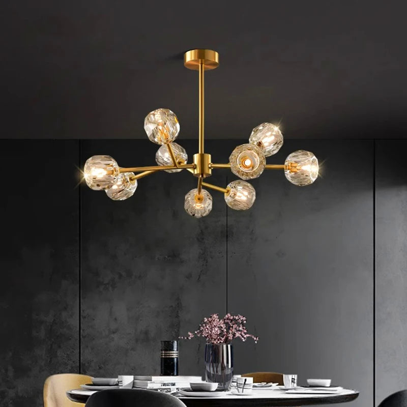 Pendant lights, luxury crystal living room chandelier, dining room Pendant lamp, ceiling light, indoor lighting