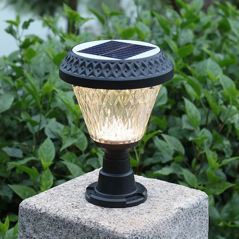 New Wireless LED Solar Garden Courtyard Light Outdoor Waterproof Pillar Head Ground Insertion Lawn Light Street Light