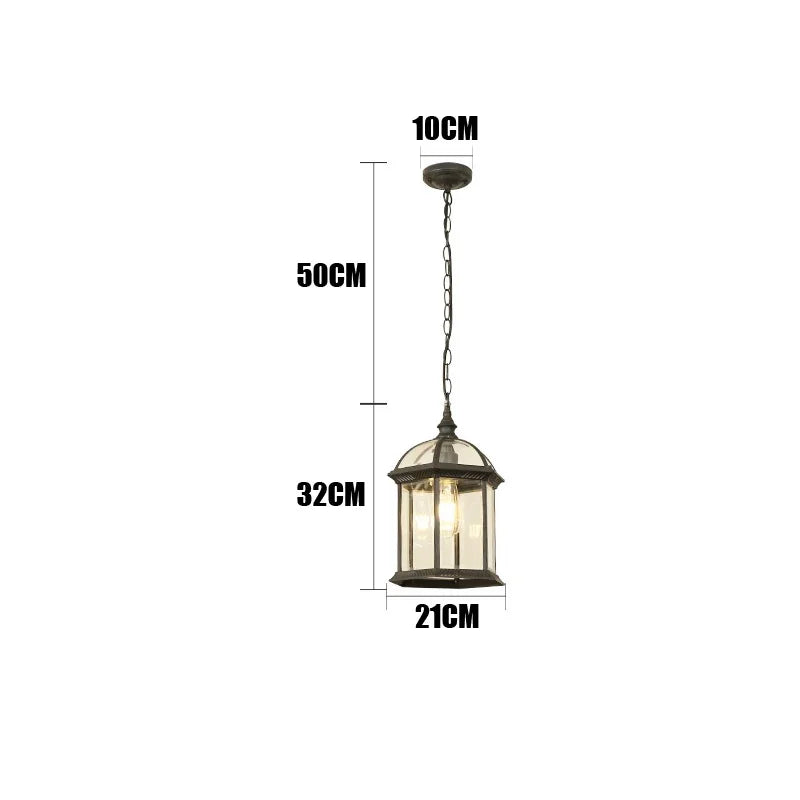 Outdoor Lamp Garden Pendant Lamp Gate Hallway Balcony Hanging Lamp Lantern Waterproof Corridor Aisle Courtyard Ceiling Lamps