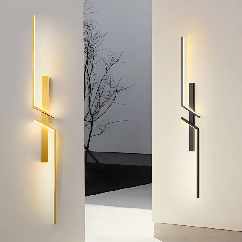 Creative Black LED Wall Lamps for Bedroom Living Room Interior LED Wall Lights Wall Sconce Aluminum for Corridor Aisle AC85-265V