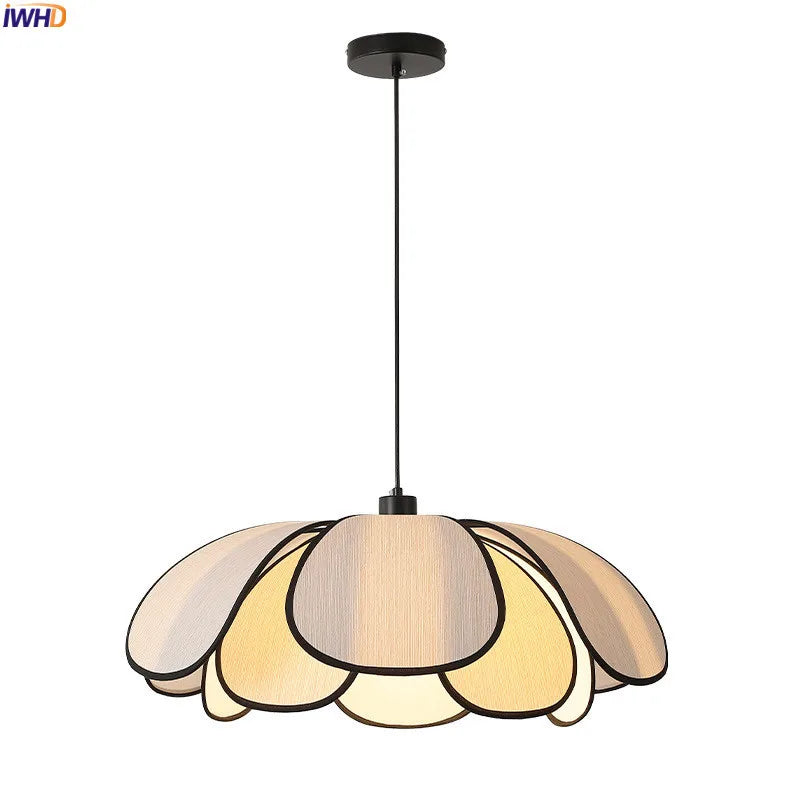 50CM Rattan Flower LED Pendant Lamp Home Decor Indoor Bedroom Dining Living Room Lights Nordic Modern Hanging Light Edison