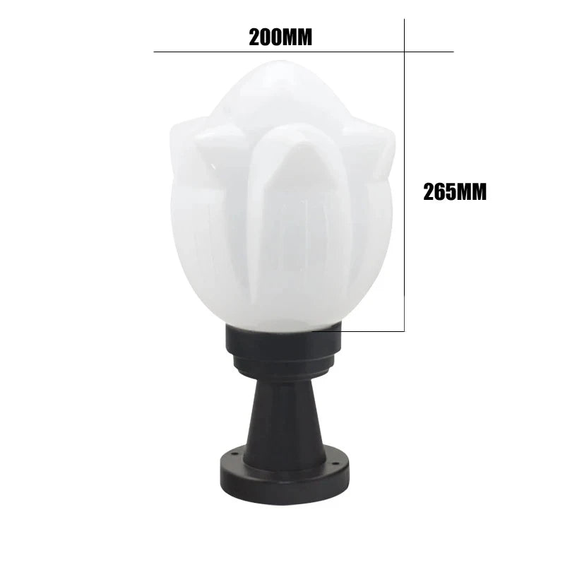 Outdoor column lamp E27 gate column garden lamp landscape garden villa outdoor waterproof yard wall lamp