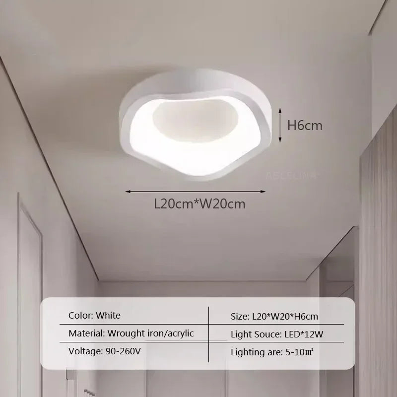 Nordic LED Ceiling Lamp For Living Dining Room Bedroom Aisle Cloakroom Balcony Ceiling Chandelier Indoor Decor Lighting Fixtures