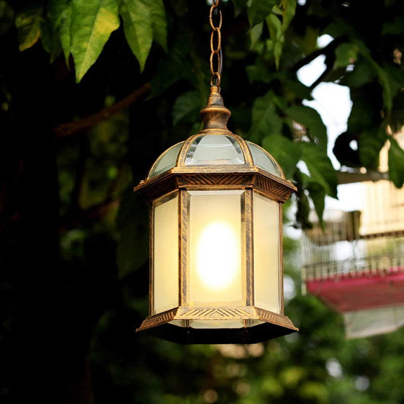 Outdoor Lamp Garden Pendant Lamp Gate Hallway Balcony Hanging Lamp Lantern Waterproof Corridor Aisle Courtyard Ceiling Lamps