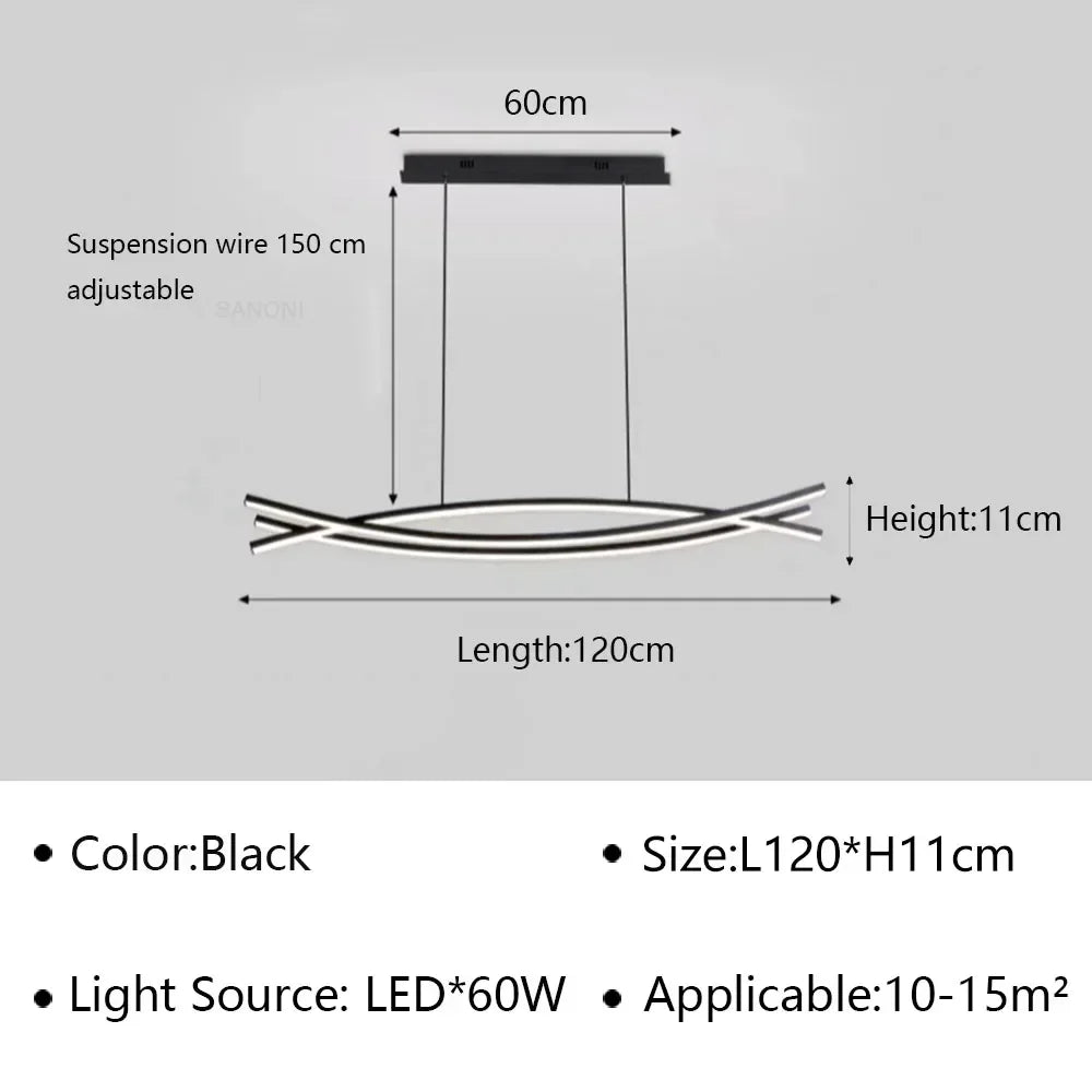 Modern LED Pendant Lamp For Living Dining Room Kitchen Bedroom  Luxury Chandelier Home Decor Indoor Lighting Fixture Luster