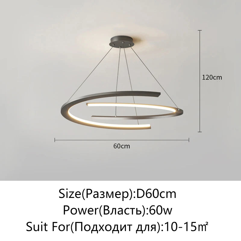 Modern LED Ceiling Chandelier White/Black Home Lighting Living Room Bedroom Dining Room Room Decoration Indoor Lighting Lamp