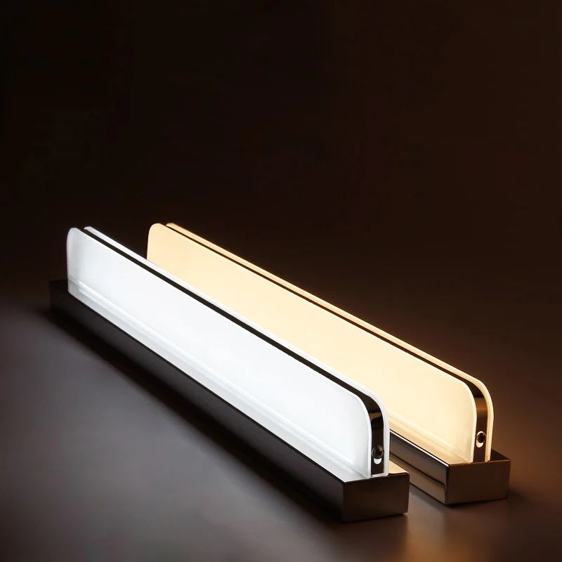 Modern Wall Lamp bathroom Led mirror light waterproof Cosmetic Wall Light Black white silver mirror lamp 9W 12W 16W 20W 24W Lamp