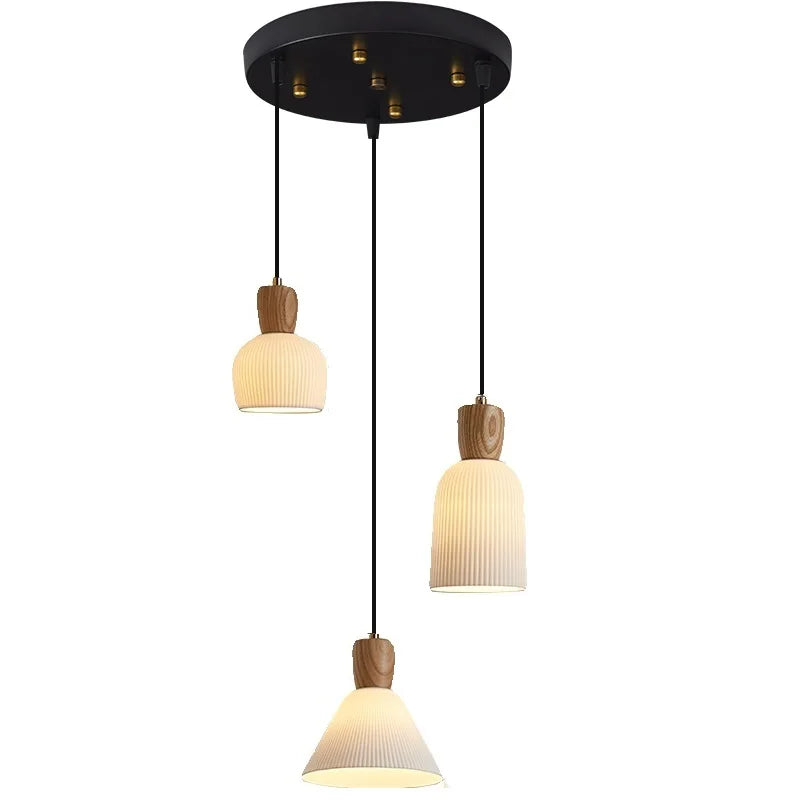 Mini Ash Ceramic LED Pendant Light Fixtures Home Indoor Decor Bedroom Beside Bar Restaurant Living Room Modern Hanging Lamp