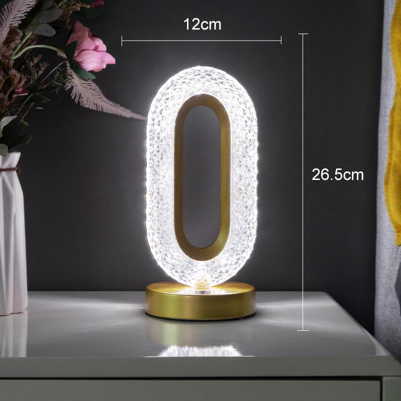 Nordic LED Table Lamp Stepless Dimming USB Charging Touch Switch Home Decoration Bedroom Bedside Living Room Acrylic Desk Lamp