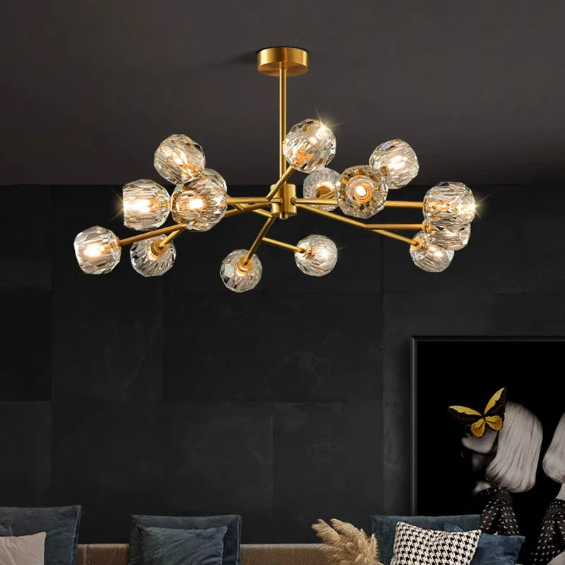 Pendant lights, luxury crystal living room chandelier, dining room Pendant lamp, ceiling light, indoor lighting