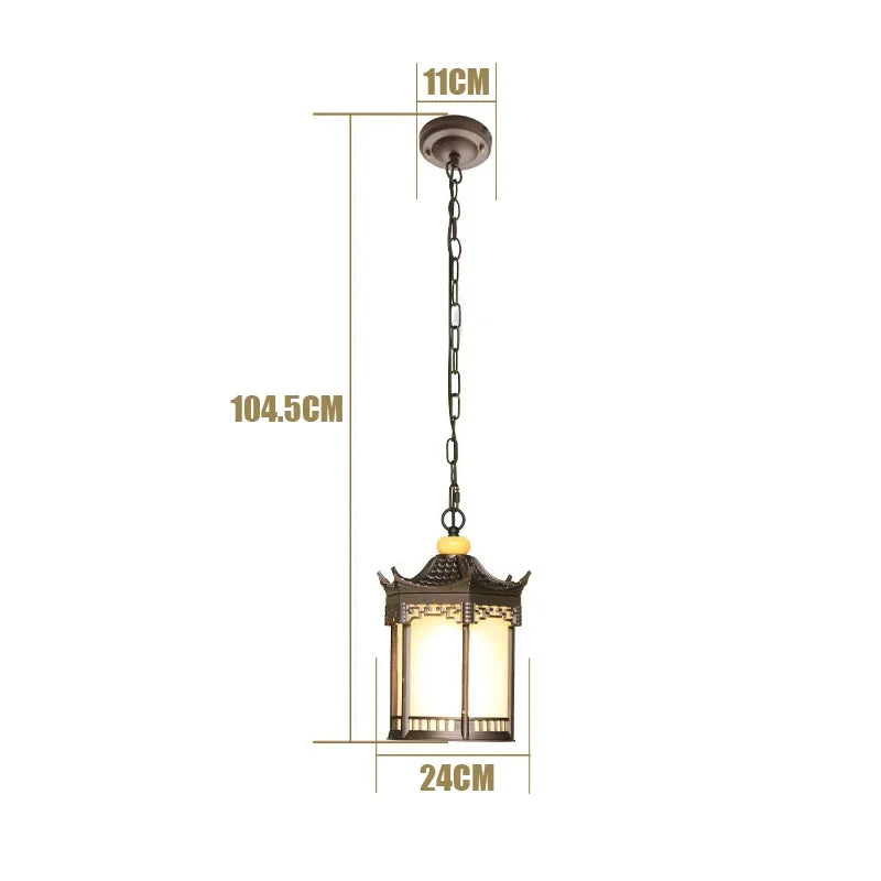 Vintage Glass Chandeliers Ball Outdoor Pendant Lamp Balcony Grape Waterproof Aluminum E27 Bulb Garden Hanging Lamp Loft