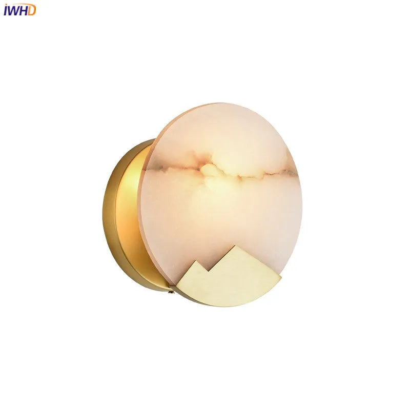 Marble LED Bathroom Mirror Light Copper E14 Socket Home Indoor Decor Bedroom Living Room Nordic Modern Wall Lamp Sconce